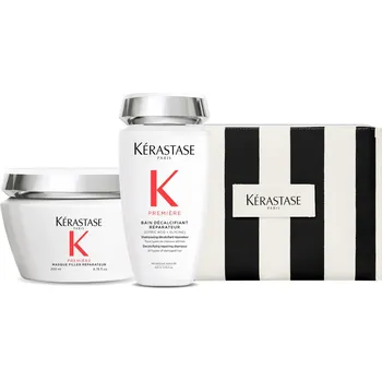 Kosmetická sada Sada pro obnovu a odvápnění poškozených vlasů Kérastase Premiére + taštička zdarma + dárek zdarma