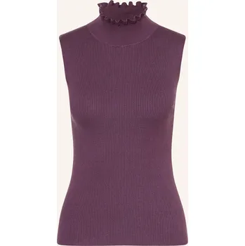 Darling Harbour Dámský Pletený Top S Volánky, plum, 42