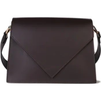 Kabelka ITALSKÉ Dámské kožené kabelky střední čokoláda Jasmina