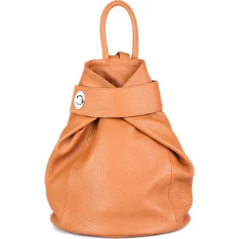 Městský batoh ITALSKÉ Dámské camel kožené batohy Marelena