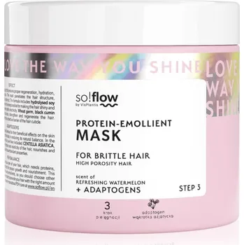 Vlasová regenerace so!flow High Porosity Hair Protein-Emollient Mask posilující maska pro lámavé a namáhané vlasy 400 ml