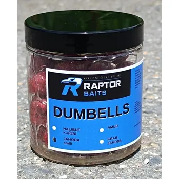 Boilies Boilie RAPTOR dumbells 150g - halibut/koření