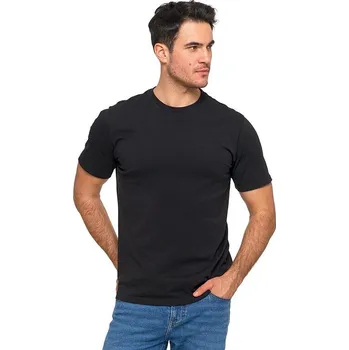 Pánská móda Pánské bavlněné tričko Basic černé 6XL