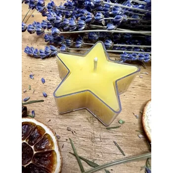 Vánoční dekorace Čajová svíčka - velká (hvězdička/srdce) varianty: hvězda