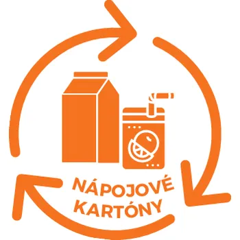 Papír Označto Nálepka/štítek na odpadkové koše, RECYKLACE - NÁPOJOVÉ KARTÓNY 8cm