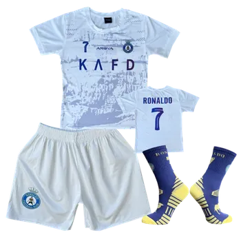 Numberoplus Dětský fotbalový dres + fotbalové ponožky Al Nassr FC - Cristiano Ronaldo CR7 Aroya Velikost: 13 let (vel.152)