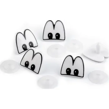 Oči s pojistkou 22x24 mm černá 20 pár