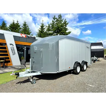 Přívěs k motorovému vozidlu Skříňový přívěs DEBON C900®, ŠEDÝ