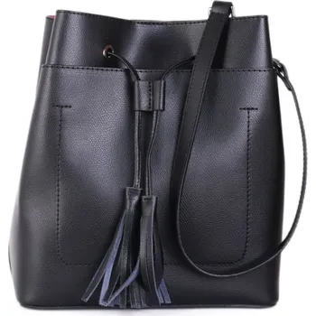 Kabelka ITALSKÉ Dámské kožené kabelky na rameno Bianca černé