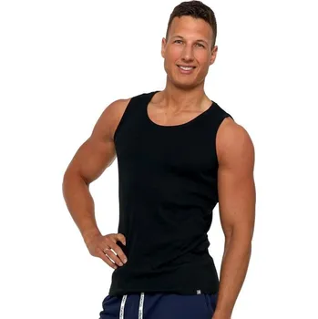 Bavlněné pánské tílko Basic černé XL