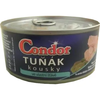 konzervovaná ryba Condor Food Tuňák kousky ve vlastní šťávě 170 g