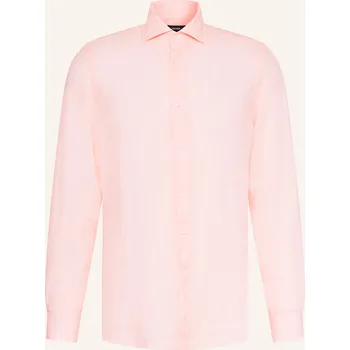 Pánská košile Reiss Pánská Lněná Košile Ruban Regular Fit, růžová, 42