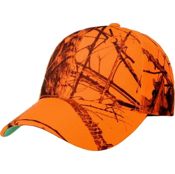 Klobouk Kšiltovka Camo oranžová