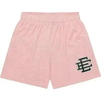 Pánské síťované sportovní kraťasy do posilovny Volnočasové tréninkové šortky s elastickým pasem Lehký a prodyšný materiál na léto růžová M