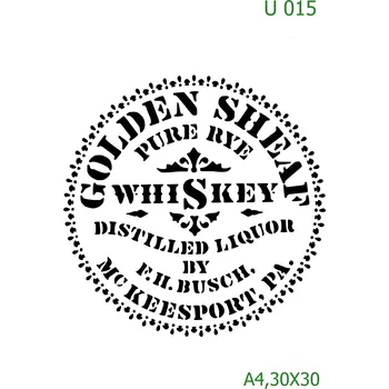 Šablona U 015 - 30 x 30 cm , Nelepící folie