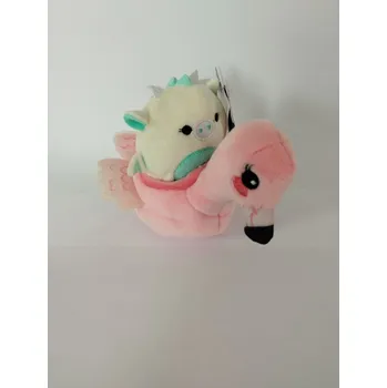 plyšák Squishmallows Plyšová postavička Squishville plameňák s plyšákem