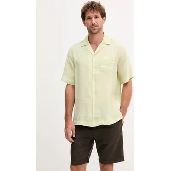 Pánská košile Lněná košile Frescobol Carioca 2533.432 zelená 70X, vel. M
