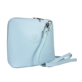Kabelka NovaKabelka.cz Kožená italská crossbody kabelka Grana Blu Chiaro