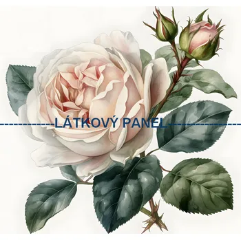 Látkový panel - Růže - KYT-55 Velikost: 15x15cm, Materiál: Bavlna