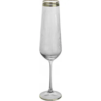 Sklenice Skleničky na šampaňské Combi Queen Eva bezbarvé, zlaté 190ml 6 ks