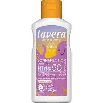Přípravek na opalování Lavera Slunecni-pece Sun-SensitivOpalovací mléko Sensitive Kids SPF 50 100 ml (3 310,00 Kč / 1 l)