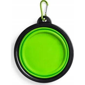 Miska pro psa Skládací (cestovní) silikonová konvička Ikonka červená 0,4 l