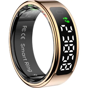 Chytré hodinky Chytrý prsten COLMI R12 s displejem Monitor tepu kyslíku spánku stresu 5ATM voděodolnost Fitness aktivita Bezdrátové nabíjení zlatá 12