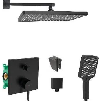 Sprchový set SANITINO - Sprchový set s baterií a tělesem pod omítku Hansgrohe, příslušenství kielle, matná černá SANI21HKK406