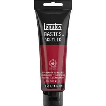 Vodová barva Liquitex Basics Umělecká barva akrylová, alizarin crimson, 118 ml 1046116