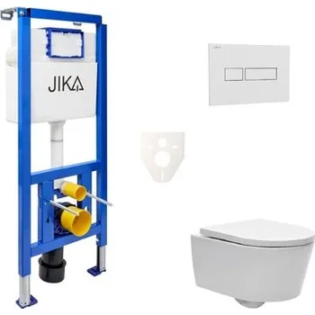 Klozet Cenově zvýhodněný závěsný WC set Jika do lehkých stěn / předstěnová montáž+ WC SAT Brevis SIKOJSW1