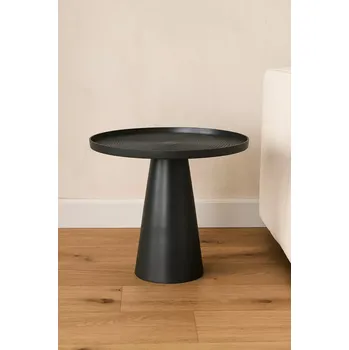 Konferenční stolek Leitmotiv černý kovový stolek Force – Ø 40 × V 37,5 cm