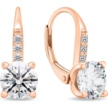 Náušnice Brilio Silver Třpytivé bronzové náušnice se zirkony EA943R + 2 měsíce na vrácení zboží