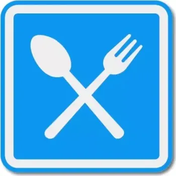 Informační tabulka Pelisport Piktogram Restaurace 8 x 8 cm