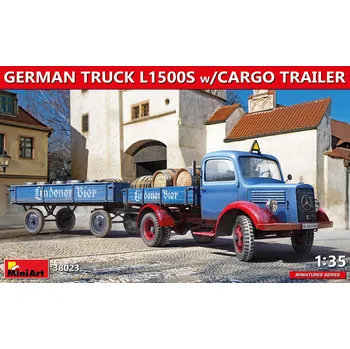 Plastikový model Miniart GERMAN TRUCK L1500S w/CARGO TRAILER
