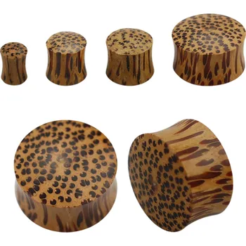 Náušnice Atreya Plug palmové dřevo Velikost: 4 mm