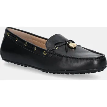 Dámské mokasíny Kožené mokasíny Lauren Ralph Lauren Wylie dámské, černá barva, na plochém podpatku, 802967751001 802967751001.001 99X, EUR 40