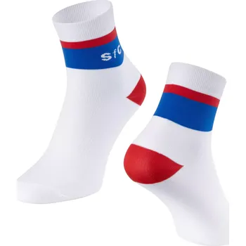 Pánské ponožky ponožky FORCE STRIPE krátké, bílo-modré L-XL/42-46
