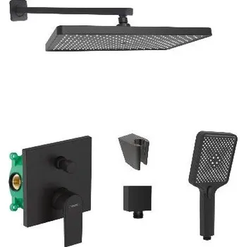 Sprchový set SANITINO - Sprchový set s baterií a tělesem pod omítku Hansgrohe, příslušenství kielle, matná černá SANI21HKK409