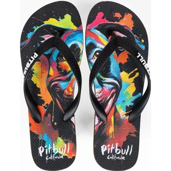 Pánské žabky PitBull West Coast - Flip Flop WATER COLOR DOG černé vel.45