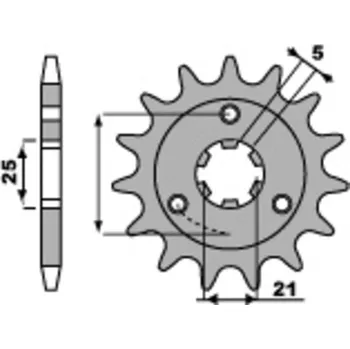 Nářadí na motocykly PBR Ocelová standardní přední řetězová kola 424 - 530 424.16.18NC