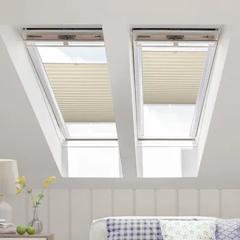 Roleta FOA Plisé roleta na střešní okna Stínicí, Béžová, P 7236 Strana ovládání_barva profilu_ALZA: Bílý profil, Montáž_ALZA: Vrtání s vodícími lištami, Šířka_x_Výška_ALZA: , 62 x 58 cm