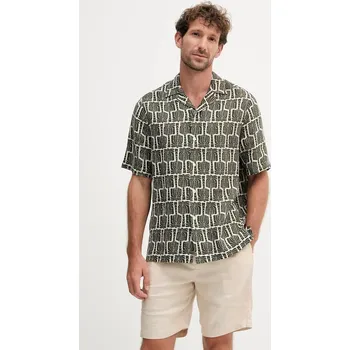 Pánská košile Lněná košile Frescobol Carioca 2593.842 zelená 87X, vel. L