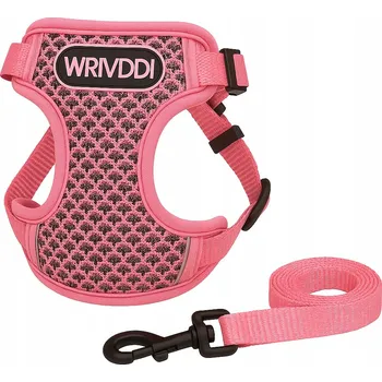 Postroj pro psa Postroj pro psa step-in, nastavitelný, odolný, prodyšný, růžový, velikost: XL