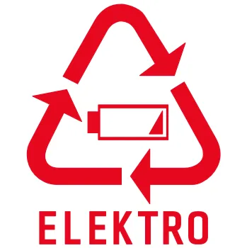 Speciální papír Označto Nálepka/štítek na odpadkové koše, RECYKLACE - Elektro 10x12cm