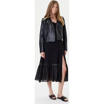 MICHAEL Michael Kors Kožená bunda MT520IE8RK Černá Regular Fit XS