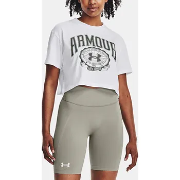 Dámské tričko Under Armour UA COLLEGIATE CREST CROP 1379402-100 Bílá LG