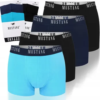 Pánské spodní prádlo Mustang Pánské boxerky 4 kusy Sada Bavlna Logo Barva Velikost L