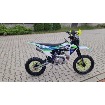 malá motorka Pitbike MiniRocket DT125 17/14 světlo, el startér, řazení se spojkou, sedlo 86cm, modrý