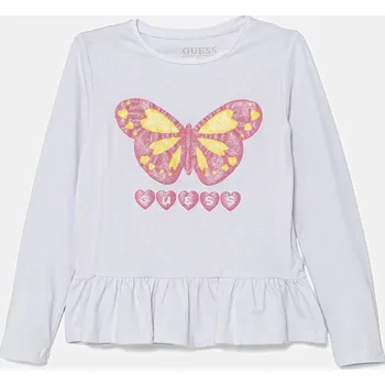 Chlapecké oblečení Dětské bavlněné tričko s dlouhým rukávem Guess K5YI08.K6YW4.9BYA bílá 00X, vel. 96-104