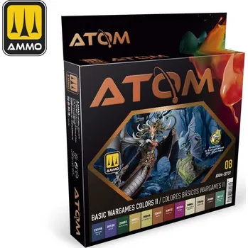 Modelářská barva AMMO ATOM Basic Wargames Colors II Set